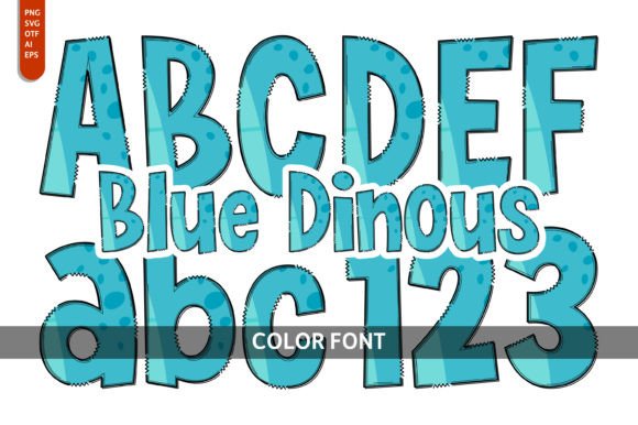 Blue Dinous: A Color Font That Makes Headlines Pop
