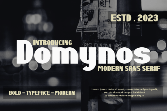 Domynos: A Bold, Modern Sans Serif Font for Makers