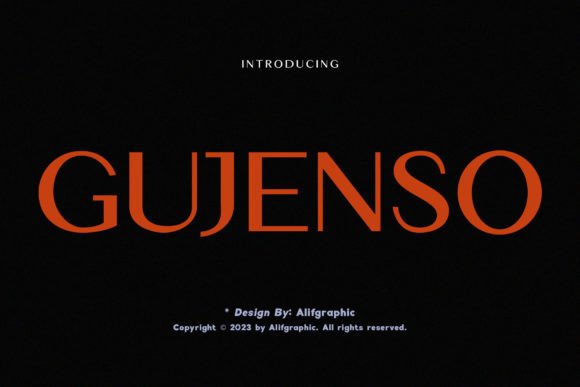 Gujenso: A Modern Sans Serif That Makes Your Brand Look Polished