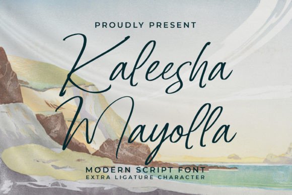 Kaleesha Mayolla: A Modern Script Font for Thoughtful Editorial Design