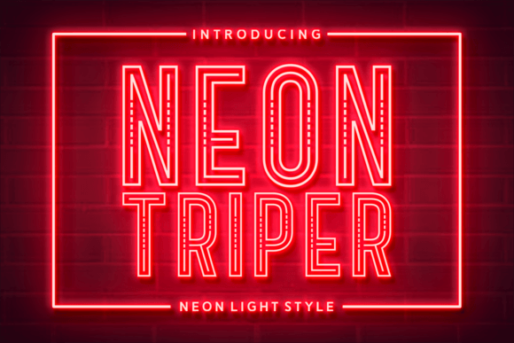 Neon Triper: A Bold Decorative Font for Digital Impact