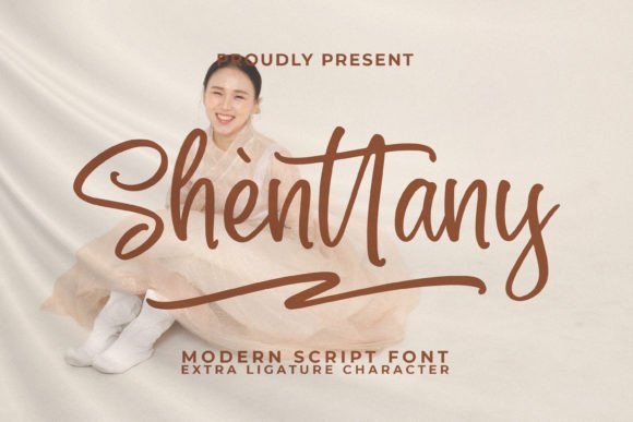 Shenttany: A Dazzling Script Font for Handmade Labels & Printables