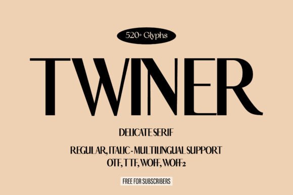 Twiner: A Chic Sans Serif Font for Handmade Labels & Printables